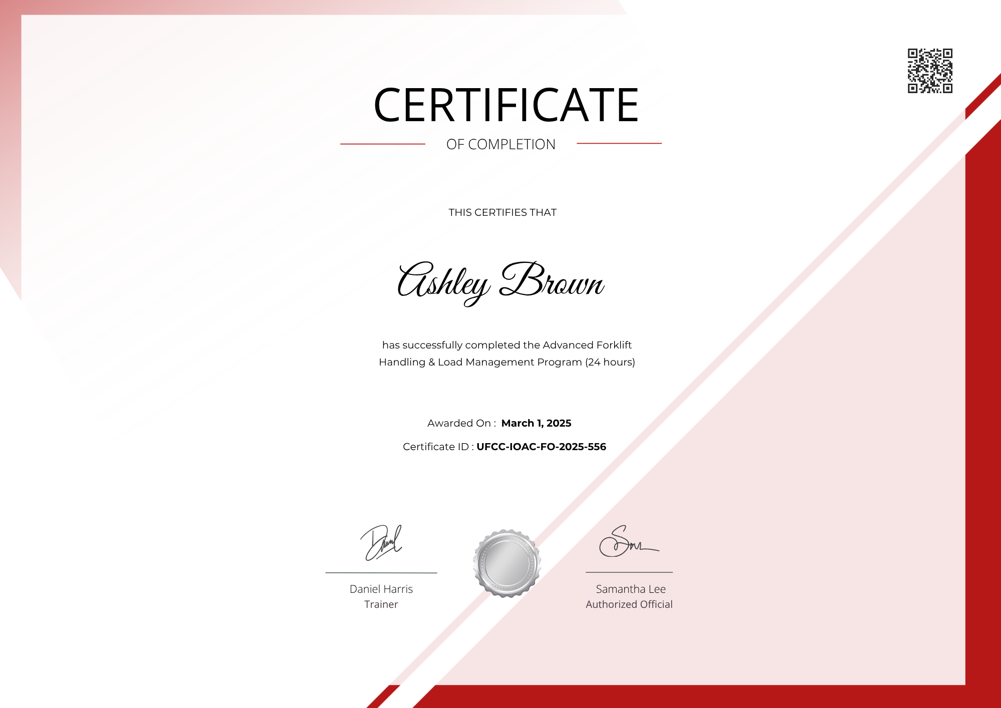 Elegant Forklift Certificate Template for Certificate of Completion